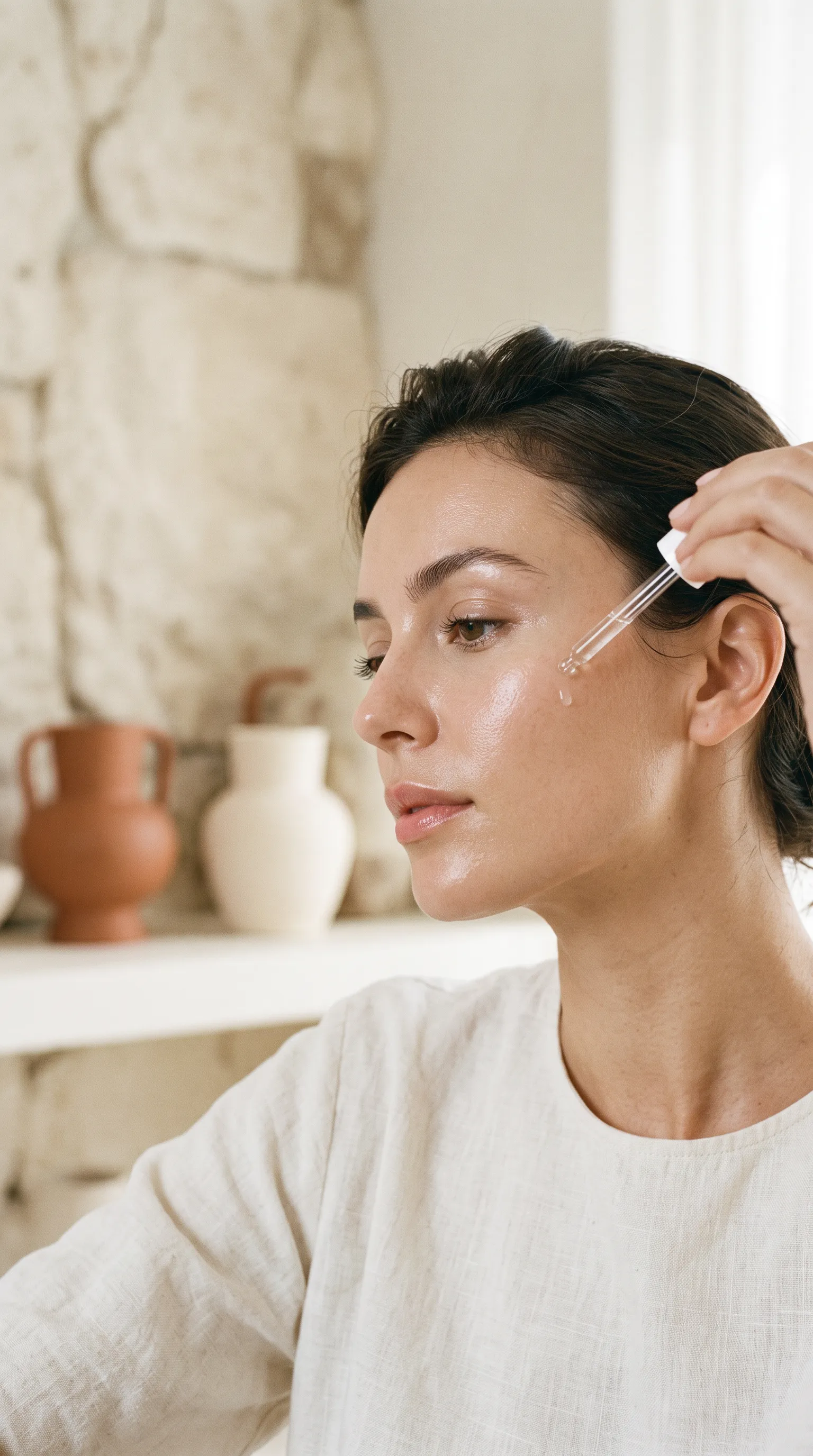 Maree serum applied on skin